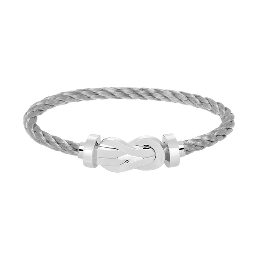 [⭐Shinejoy]CHANCE LARGE 8 FIGURE BUCKLE NO DIAMOND BRACELET SILVER