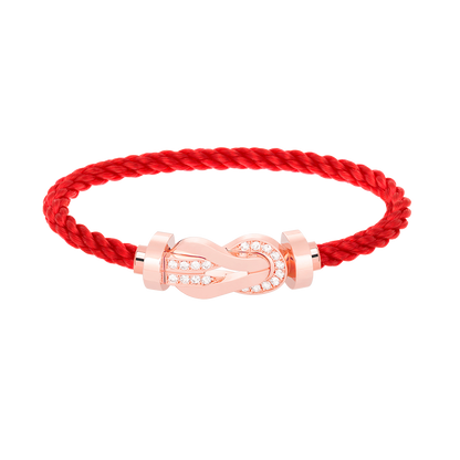 [⭐Shinejoy]CHANCE LARGE 8 FIGURE BUCKLE HALF DIAMOND BRACELET ROSE GOLD