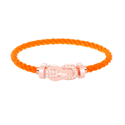 [⭐Shinejoy]CHANCE LARGE 8 FIGURE BUCKLE HALF DIAMOND BRACELET ROSE GOLD