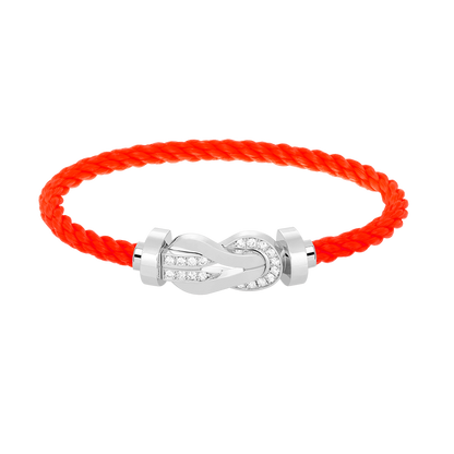 [⭐Shinejoy]CHANCE LARGE 8 FIGURE BUCKLE HALF DIAMOND BRACELET SILVER