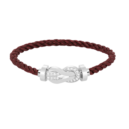[⭐Shinejoy]CHANCE LARGE 8 FIGURE BUCKLE HALF DIAMOND BRACELET SILVER