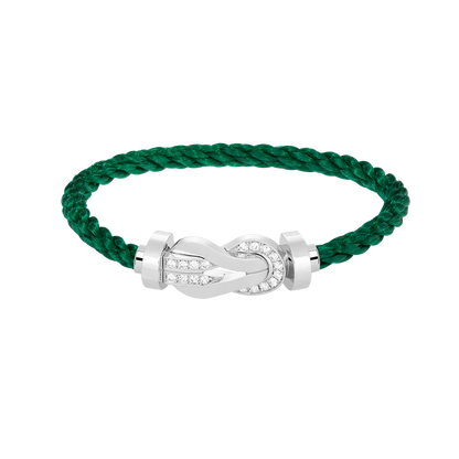 [⭐Shinejoy]CHANCE LARGE 8 FIGURE BUCKLE HALF DIAMOND BRACELET SILVER