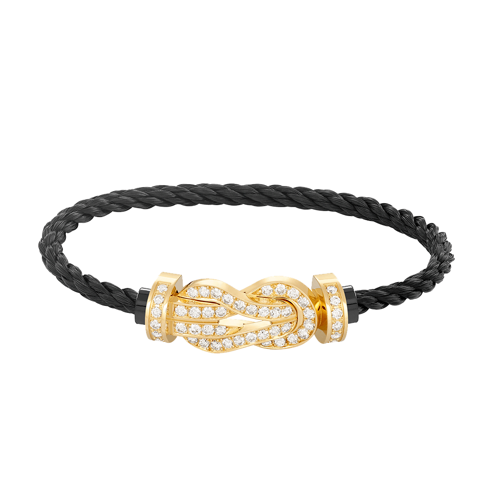 [⭐Shinejoy]CHANCE LARGE 8 FIGURE BUCKLE FULLDIAMOND BRACELET GOLD