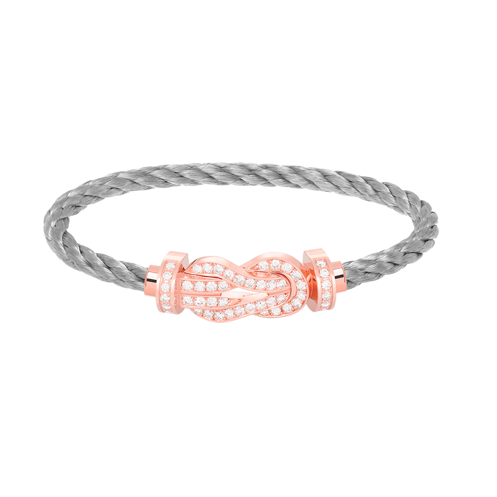 [⭐Shinejoy]CHANCE LARGE 8 FIGURE BUCKLE FULL DIAMOND BRACELET ROSE GOLD