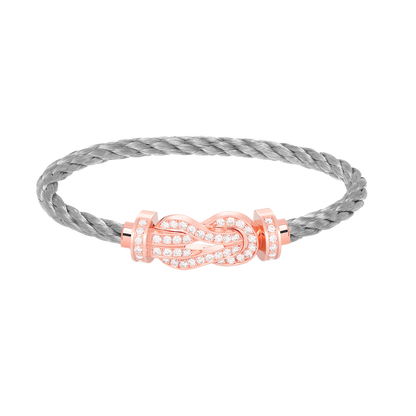 [⭐Shinejoy]CHANCE LARGE 8 FIGURE BUCKLE FULL DIAMOND BRACELET ROSE GOLD
