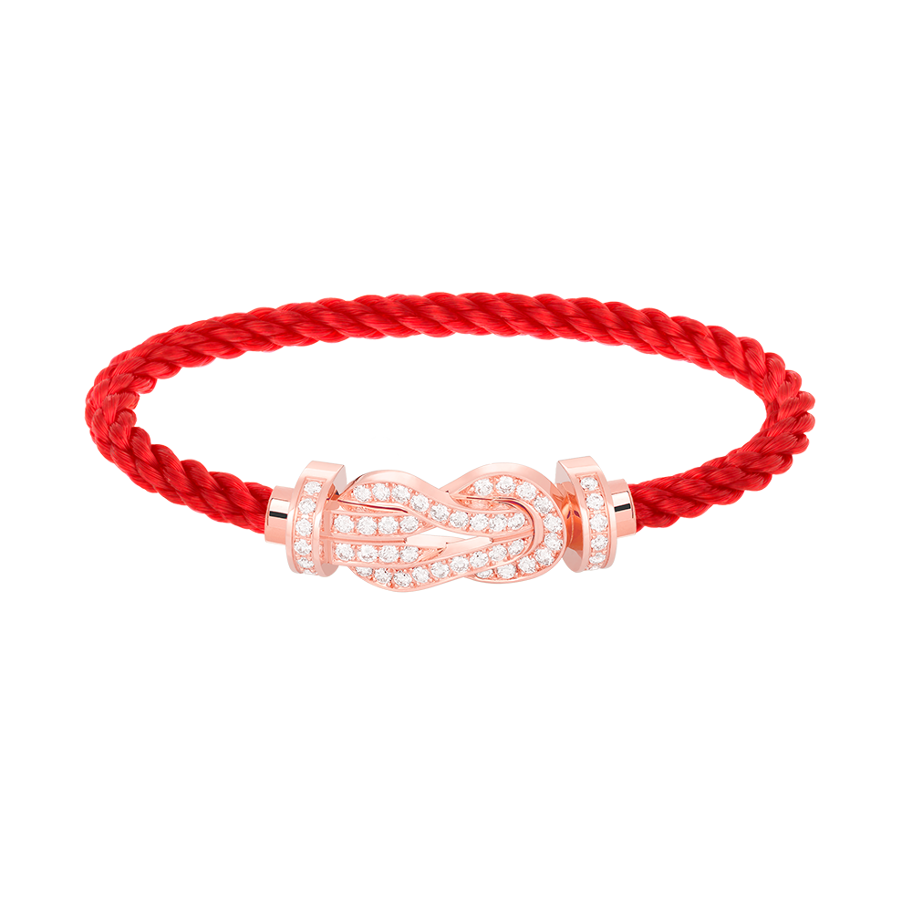 [⭐Shinejoy]CHANCE LARGE 8 FIGURE BUCKLE FULL DIAMOND BRACELET ROSE GOLD