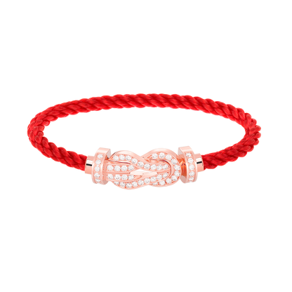 [⭐Shinejoy]CHANCE LARGE 8 FIGURE BUCKLE FULL DIAMOND BRACELET ROSE GOLD