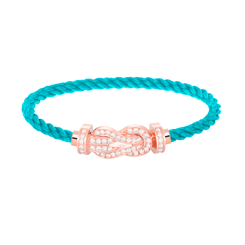 [⭐Shinejoy]CHANCE LARGE 8 FIGURE BUCKLE FULL DIAMOND BRACELET ROSE GOLD