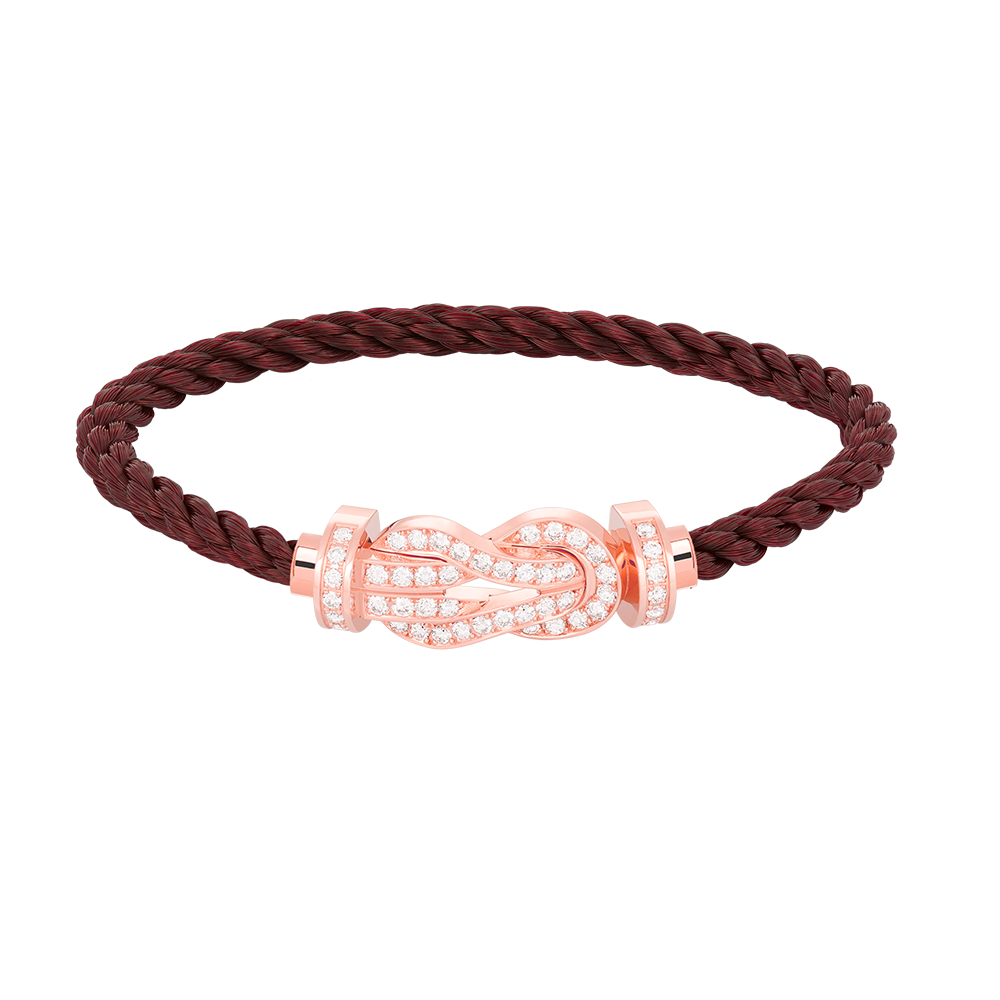 [⭐Shinejoy]CHANCE LARGE 8 FIGURE BUCKLE FULL DIAMOND BRACELET ROSE GOLD