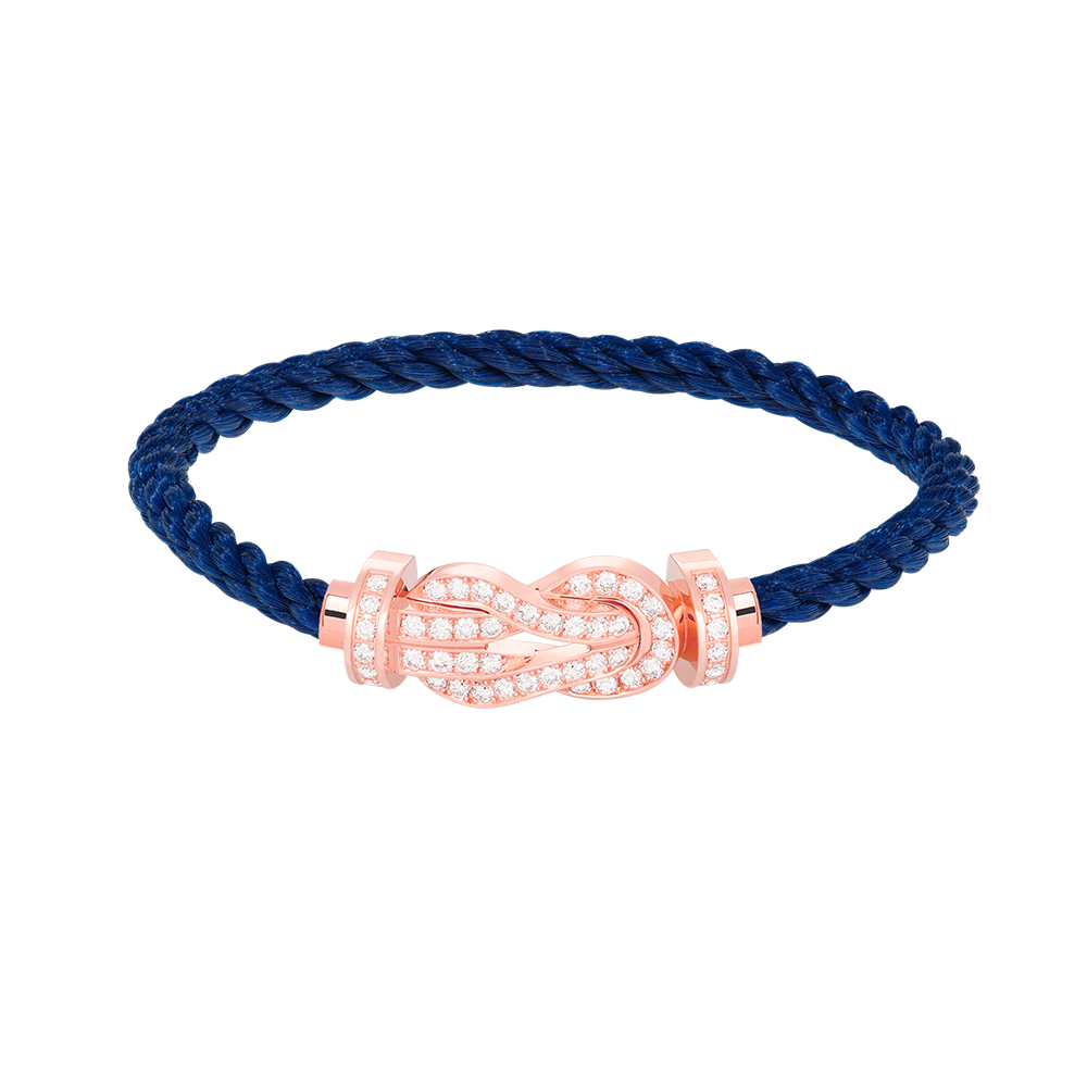 [⭐Shinejoy]CHANCE LARGE 8 FIGURE BUCKLE FULL DIAMOND BRACELET ROSE GOLD