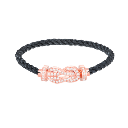[⭐Shinejoy]CHANCE LARGE 8 FIGURE BUCKLE FULL DIAMOND BRACELET ROSE GOLD