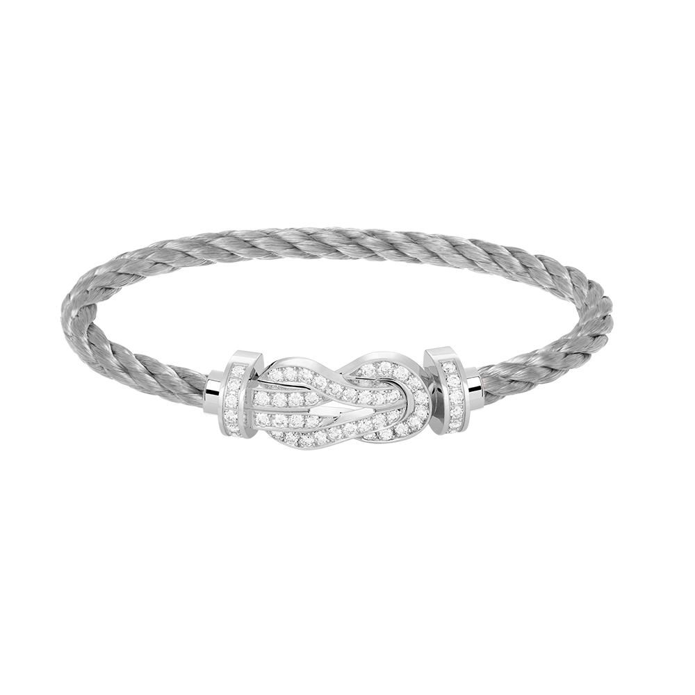 [⭐Shinejoy]CHANCE ラージ 8字型バックル フルダイヤモンドブレスレット シルバー