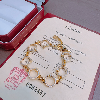 [⭐Shinejoy Jewelry] ラブ＆ジュスト アン クル ブレスレット ダイヤモンド