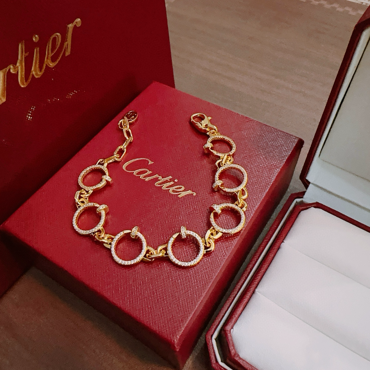 [⭐Shinejoy Jewelry] ラブ＆ジュスト アン クル ブレスレット ダイヤモンド
