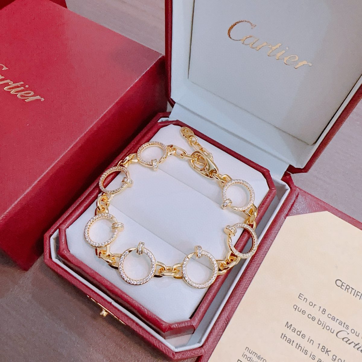 [⭐Shinejoy Jewelry] ラブ＆ジュスト アン クル ブレスレット ダイヤモンド