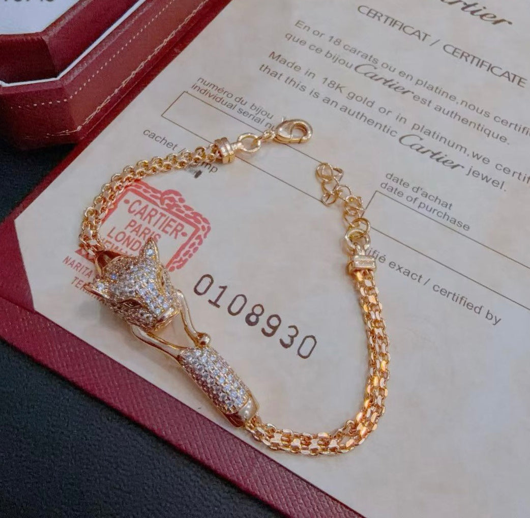 [⭐Shinejoy Jewelry] パンテール ブレスレット ダイヤモンド