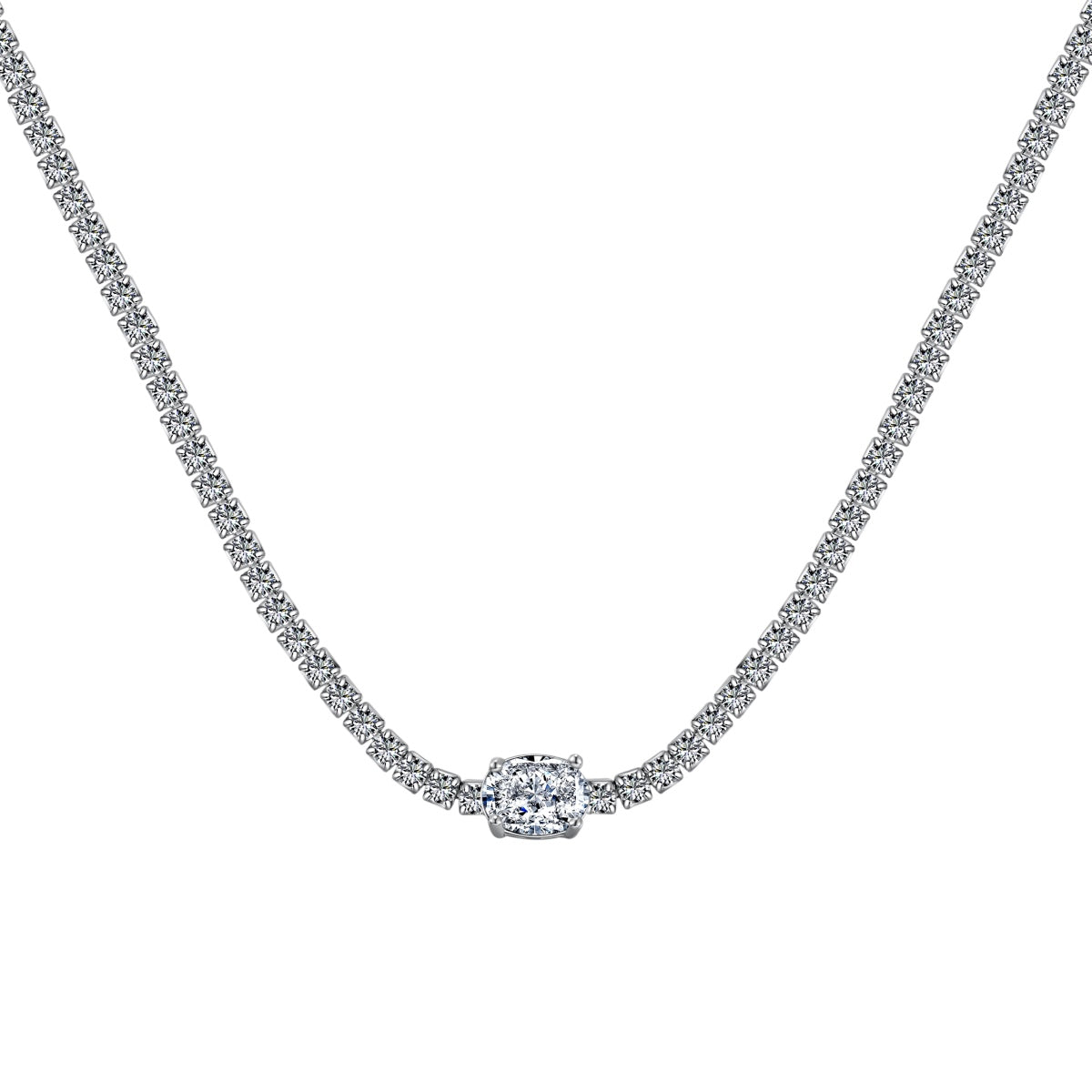 [Shinejoy Jewelry] 1,0 Karat strahlende Halskette mit ovalem Schliff