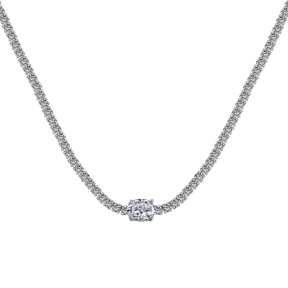 [Shinejoy Jewelry] 1,0 Karat strahlende Halskette mit ovalem Schliff