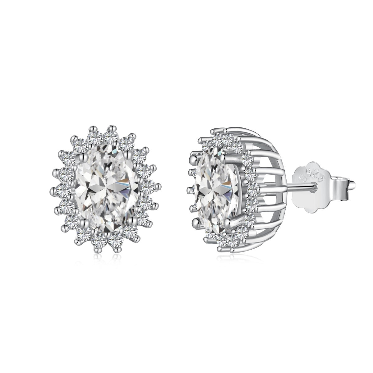[Shinejoy Jewelry]華奢で輝きのあるオーバルカットのデイリーピアス
