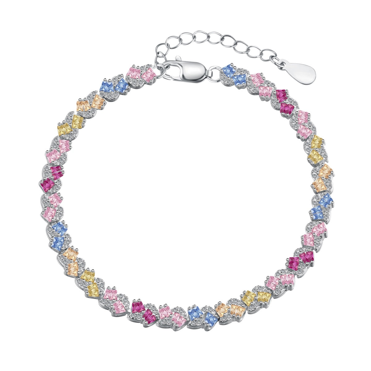 [Shinejoy Jewelry] Verziertes, buntes Armband in Blumenform für Partys