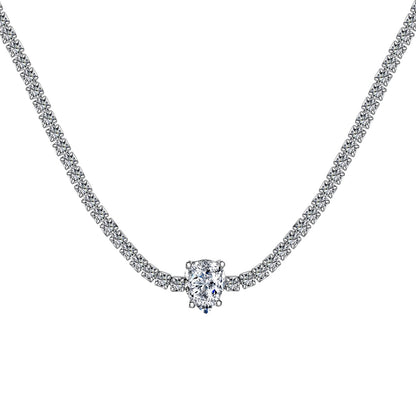 [Shinejoy Jewelry]1.0カラット ユニーク ペアシェイプ テニスネックレス