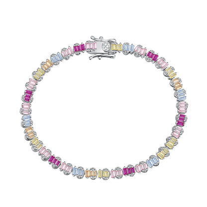 [Shinejoy Jewelry] Zartes, buntes Party-Armband im Smaragdschliff