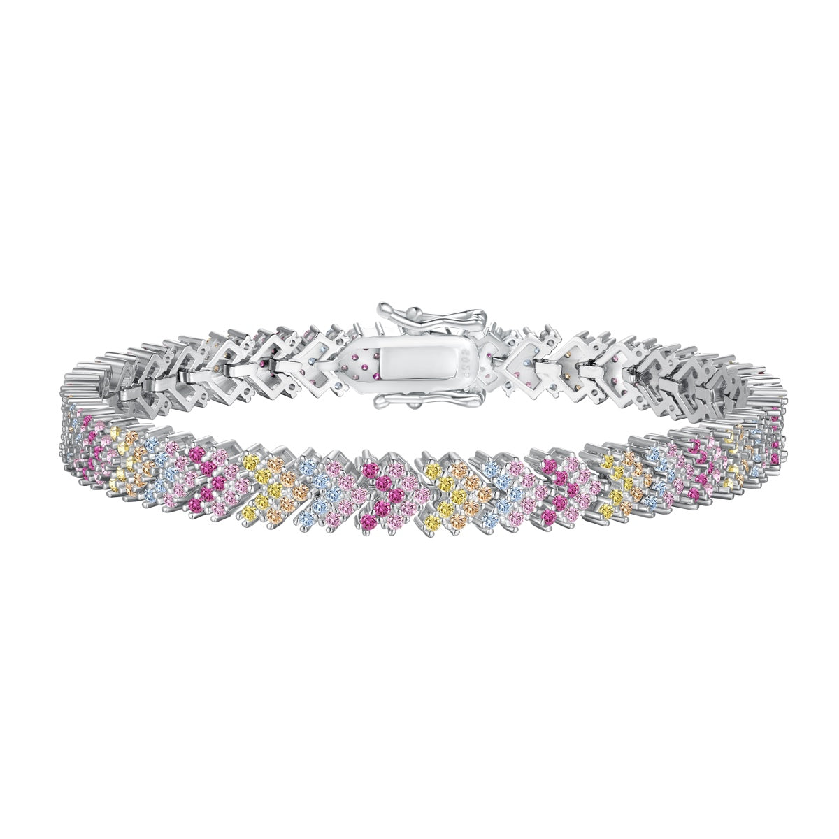 [Shinejoy Jewelry]華やかで輝きのあるラウンドカット パーティーブレスレット