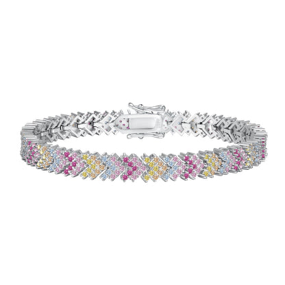 [Shinejoy Jewelry]華やかで輝きのあるラウンドカット パーティーブレスレット