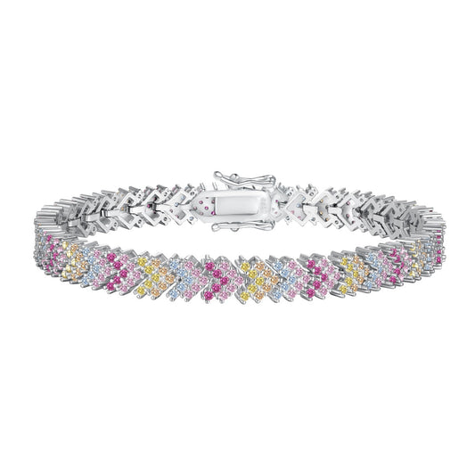 [Shinejoy Jewelry]華やかで輝きのあるラウンドカット パーティーブレスレット
