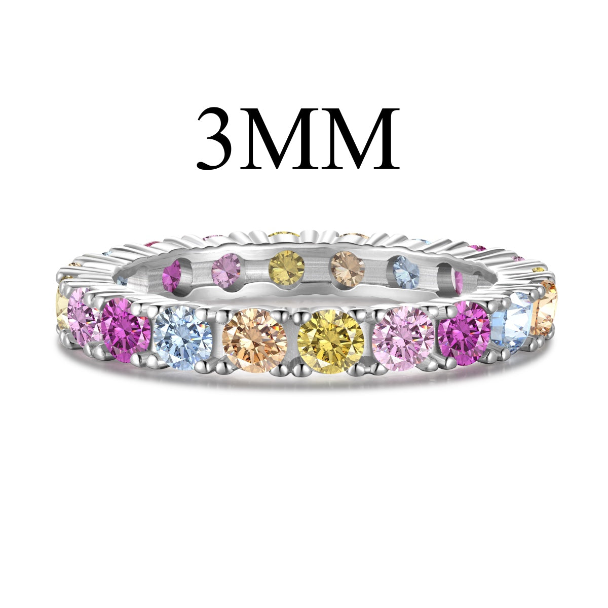 [Shinejoy Jewelry] 輝きを放つラウンドカット・テニスリング
