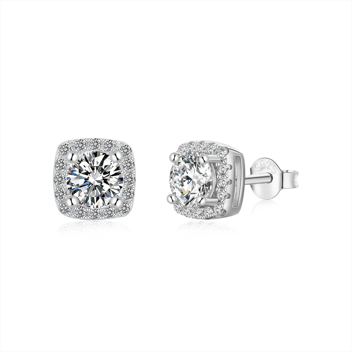 [Shinejoy Jewelry] Klassische Ohrstecker mit rundem Mittelstein