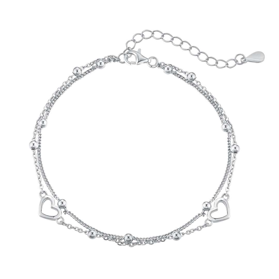 [Shinejoy Jewelry] Zartes, zweilagiges Herz-Armband