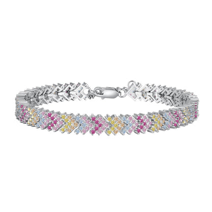 [Shinejoy Jewelry]華やかで輝きのあるラウンドカット パーティーブレスレット