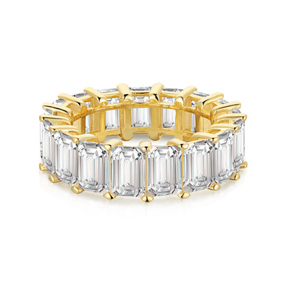 [Shinejoy Jewelry] 0,75 Karat eleganter Tennisring im Smaragdschliff
