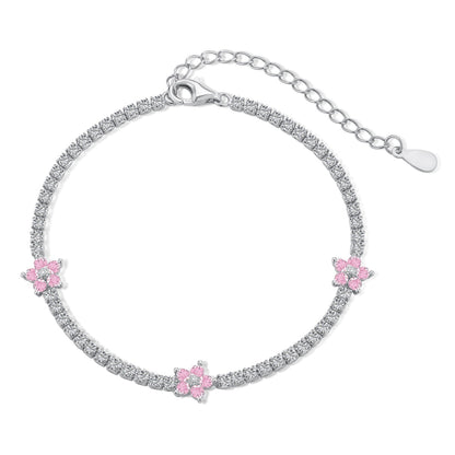 {
  "Shinejoy Jewelry": "シャインジョイ・ジュエリー",
  "Sparkling Flower Shape Tennis Bracelet": "煌めくフラワーモチーフのテニスブレスレット"
}