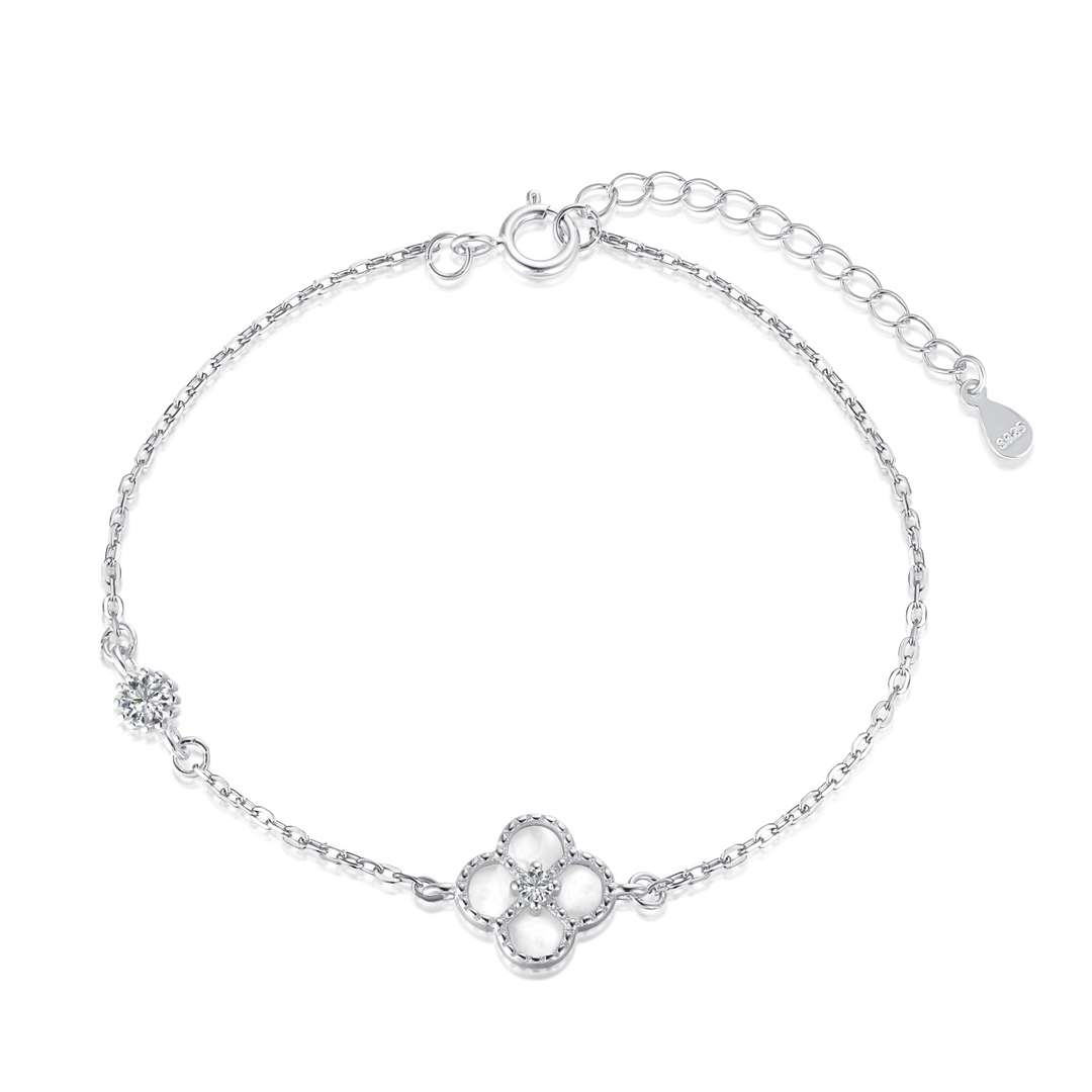 [Shinejoy Jewelry] Zartes vierblättriges Kleeblatt-Armband