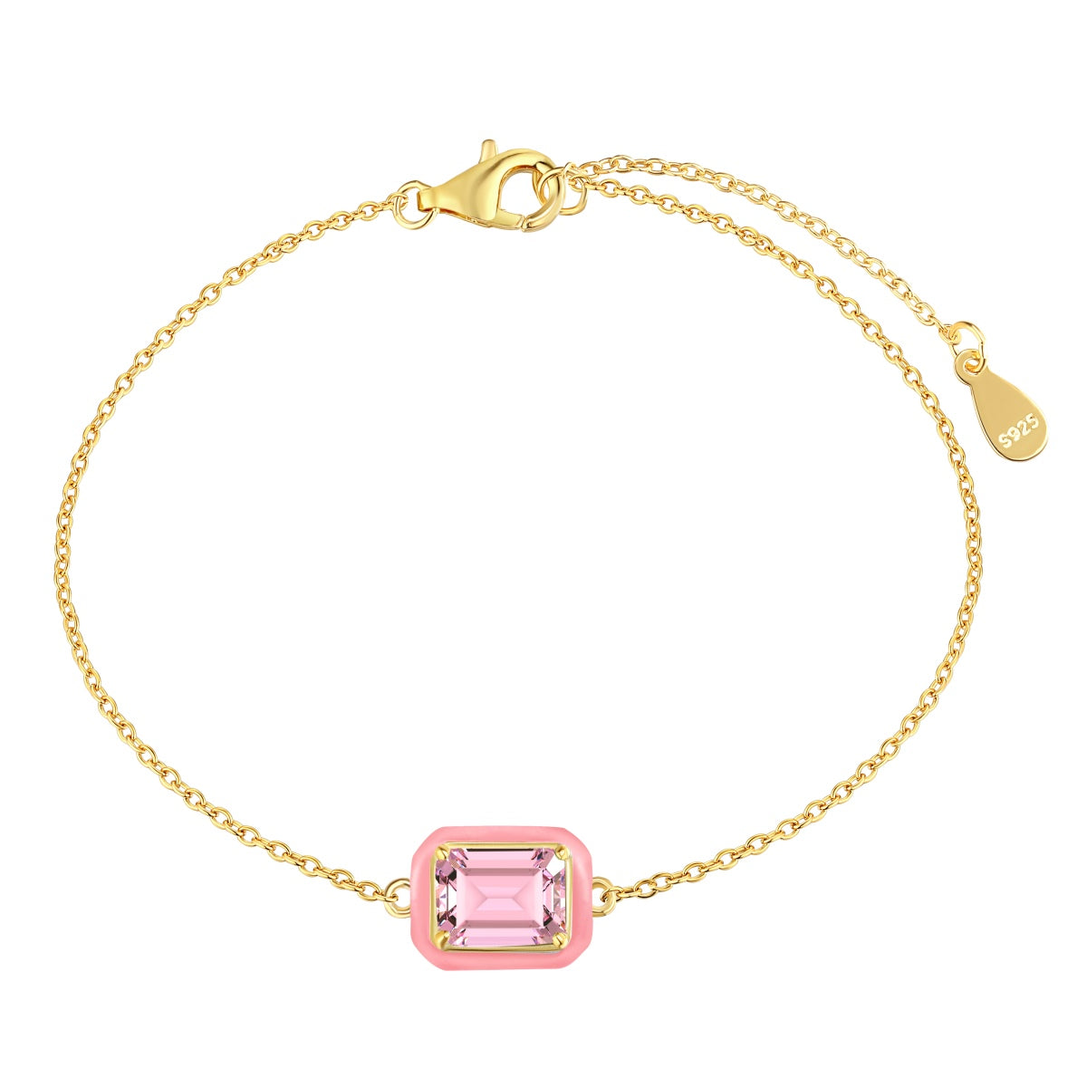 [Shinejoy Jewelry]2.0カラット 輝くカラフルなエメラルドカット デイリーブレスレット