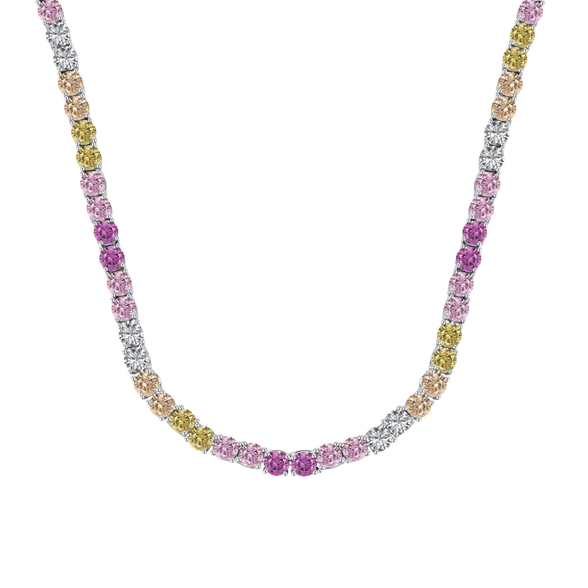 [Shinejoy Jewelry]Filigranes, buntes Tennis-Halsband