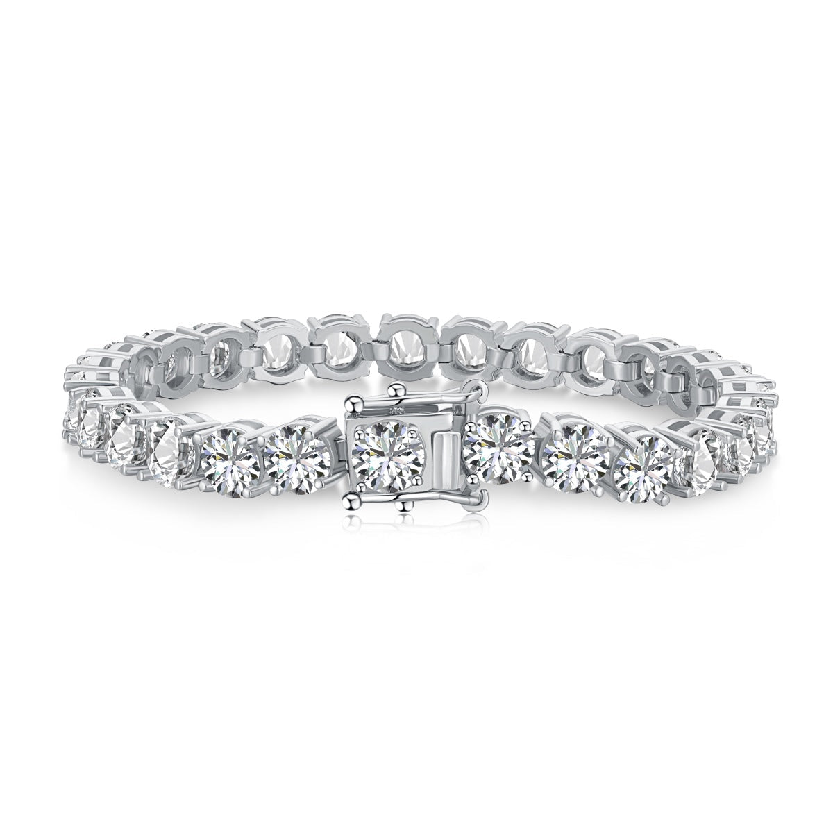 [Shinejoy Jewelry] 0.75カラット 眩いラウンドカット ウェディングブレスレット