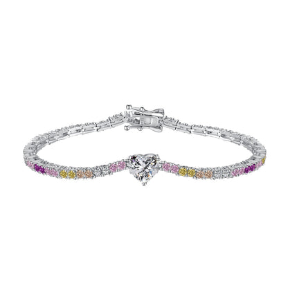 [Shinejoy Jewelry] 繊細でロマンティックなハート型ラブブレスレット