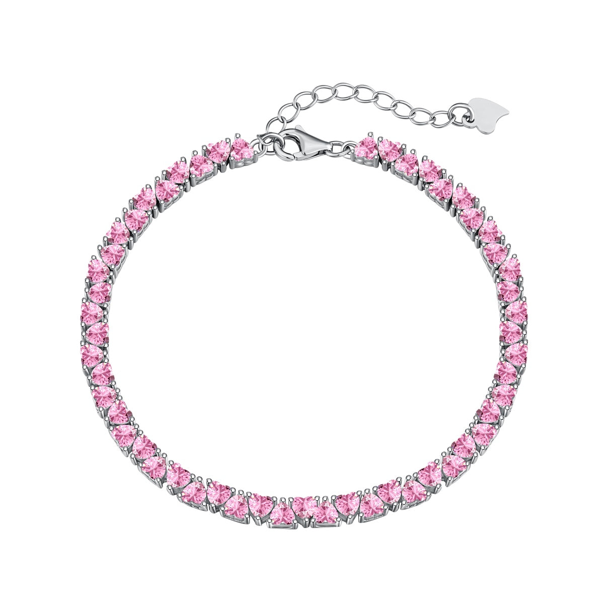 [Shinejoy Jewelry] 眩いロマンティック・ハートシェイプ・ラバーブレスレット