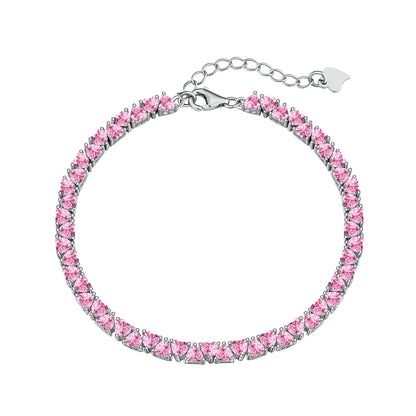 [Shinejoy Jewelry] 眩いロマンティック・ハートシェイプ・ラバーブレスレット