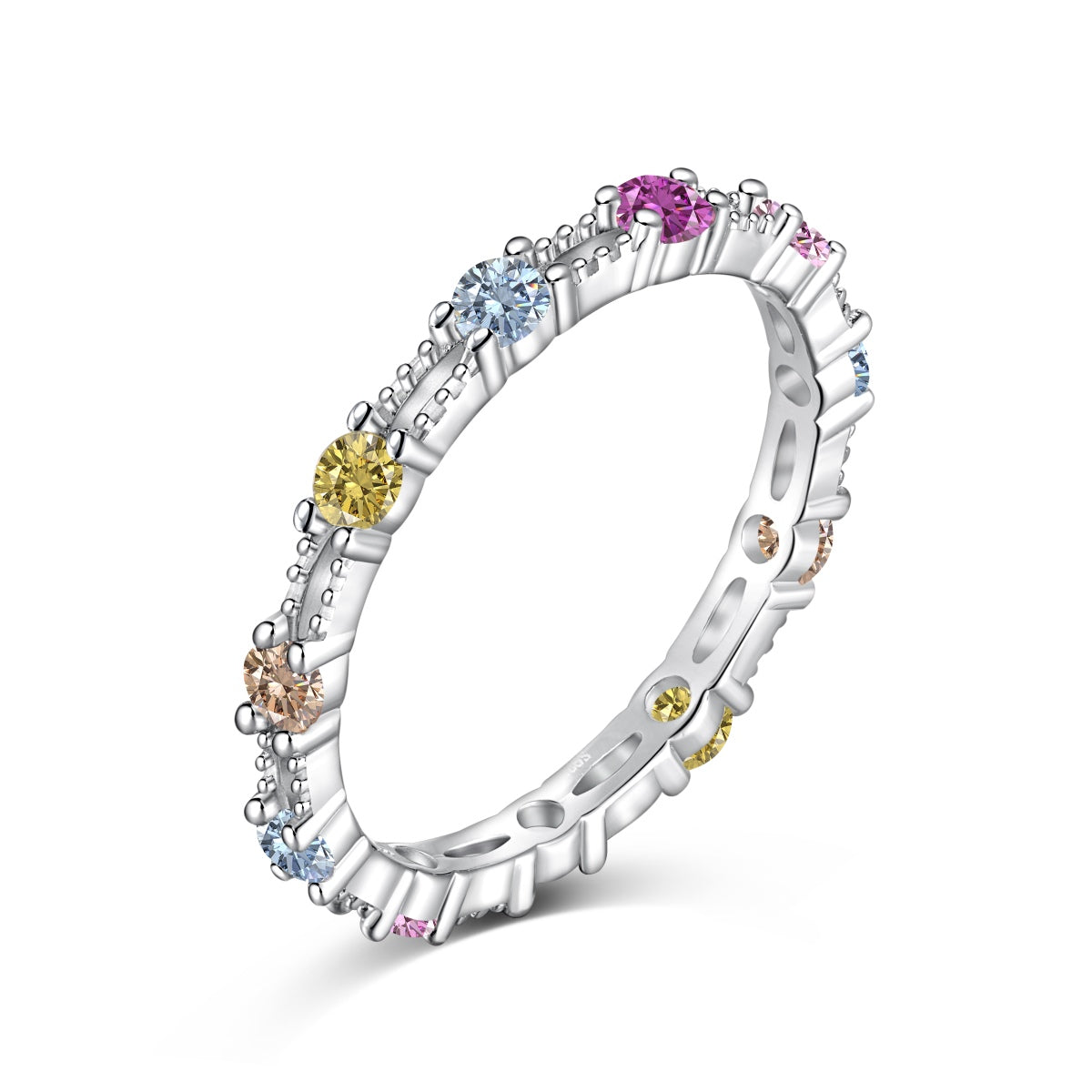 {
  "Shinejoy Jewelry": "シャインジョイ・ジュエリー",
  "Sparkling Colorful Round Cut Tennis Ring": "輝くカラフルなラウンドカットテニスリング"
}