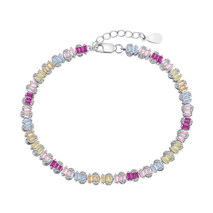 [Shinejoy Jewelry] Zartes, buntes Party-Armband im Smaragdschliff