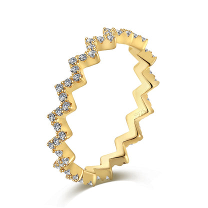 [Shinejoy Jewelry] Zarter, bezaubernder Ring in Wellenform für jeden Tag