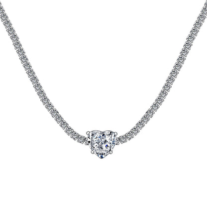 [Shinejoy Jewelry] 2.0カラット スパークリング テニス ハートカット ネックレス