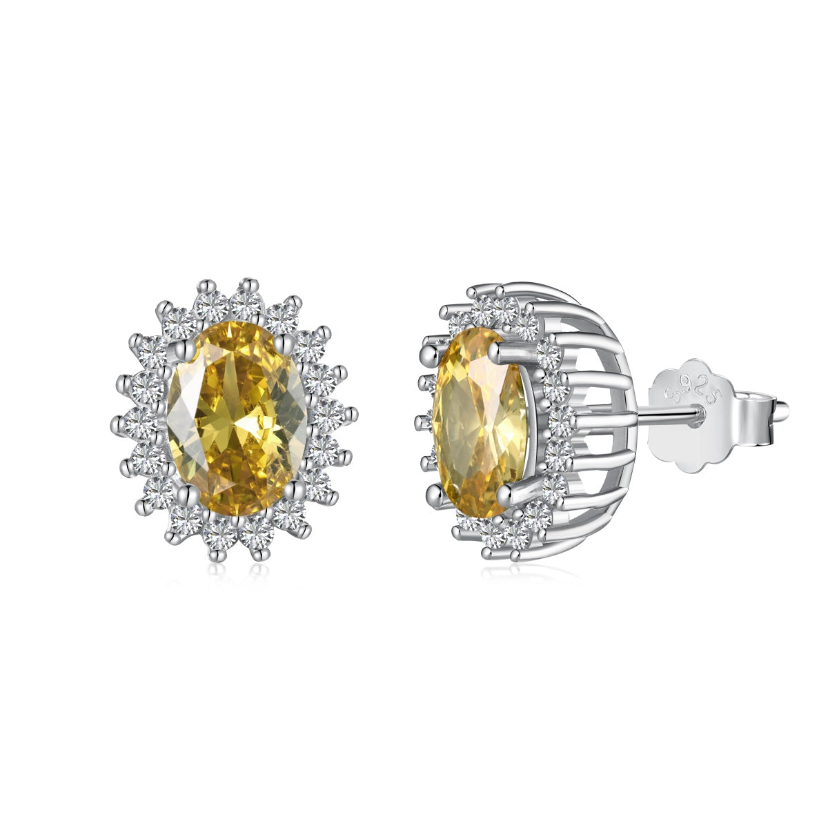 [Shinejoy Jewelry]華奢で輝きのあるオーバルカットのデイリーピアス