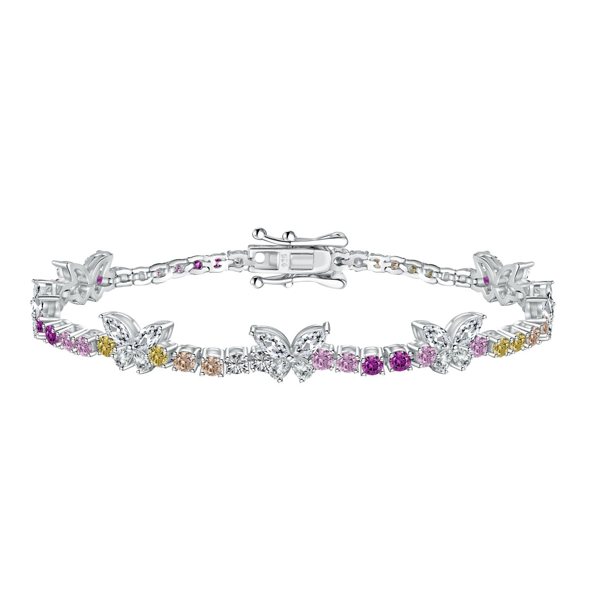 {
  "Shinejoy Jewelry": "Shinejoy Jewelry",
  "Ornate Colorful Butterfly Shape Round Cut Daily Bracelet": "華やかでカラフルなバタフライモチーフ ラウンドカット デイリーブレスレット"
}