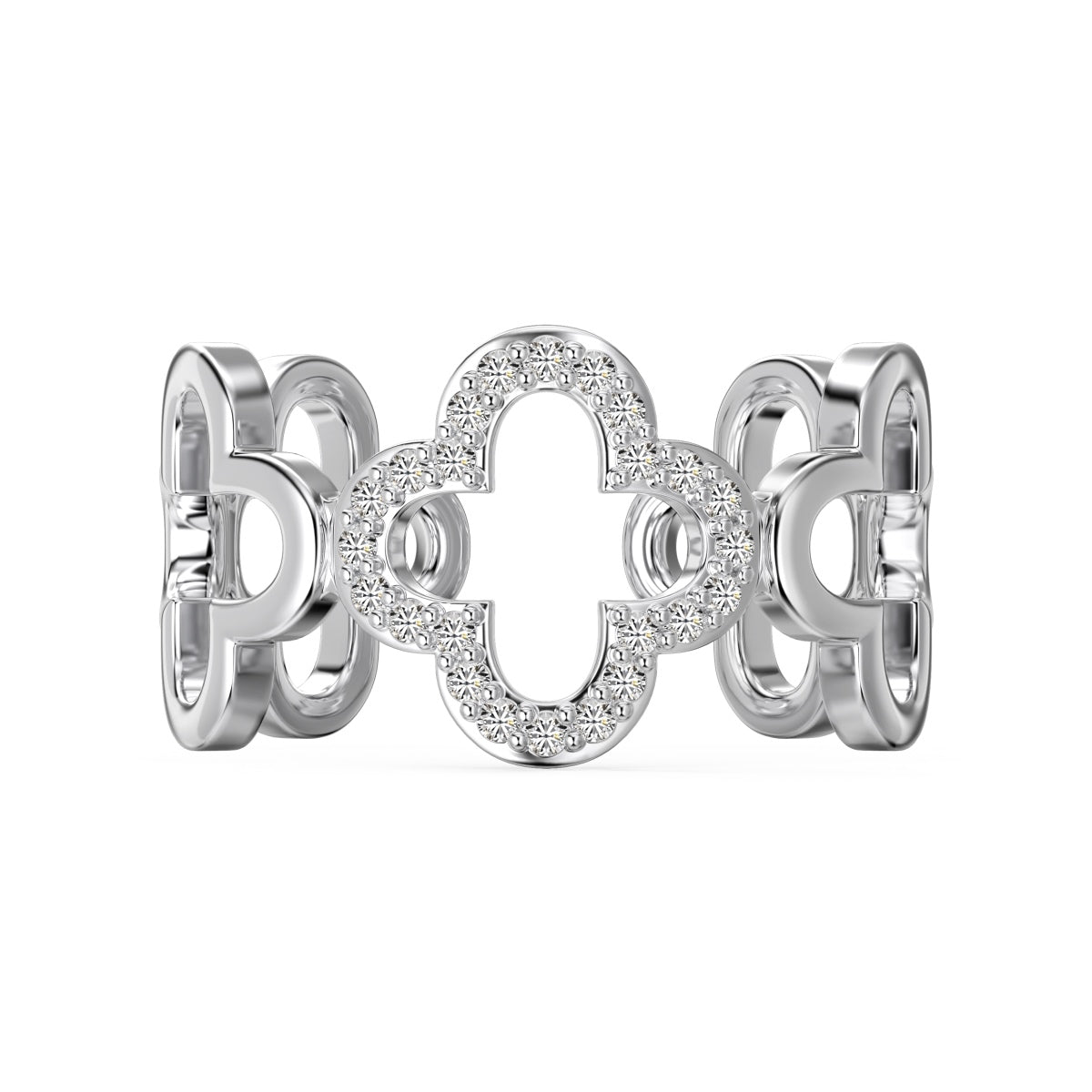 {
  "Shinejoy Jewelry": "シャインジョイ・ジュエリー",
  "Hollow Design Four-Leaf Clover Flower Shape Ring": "透かしデザイン 四つ葉のクローバー フラワーモチーフ リング"
}