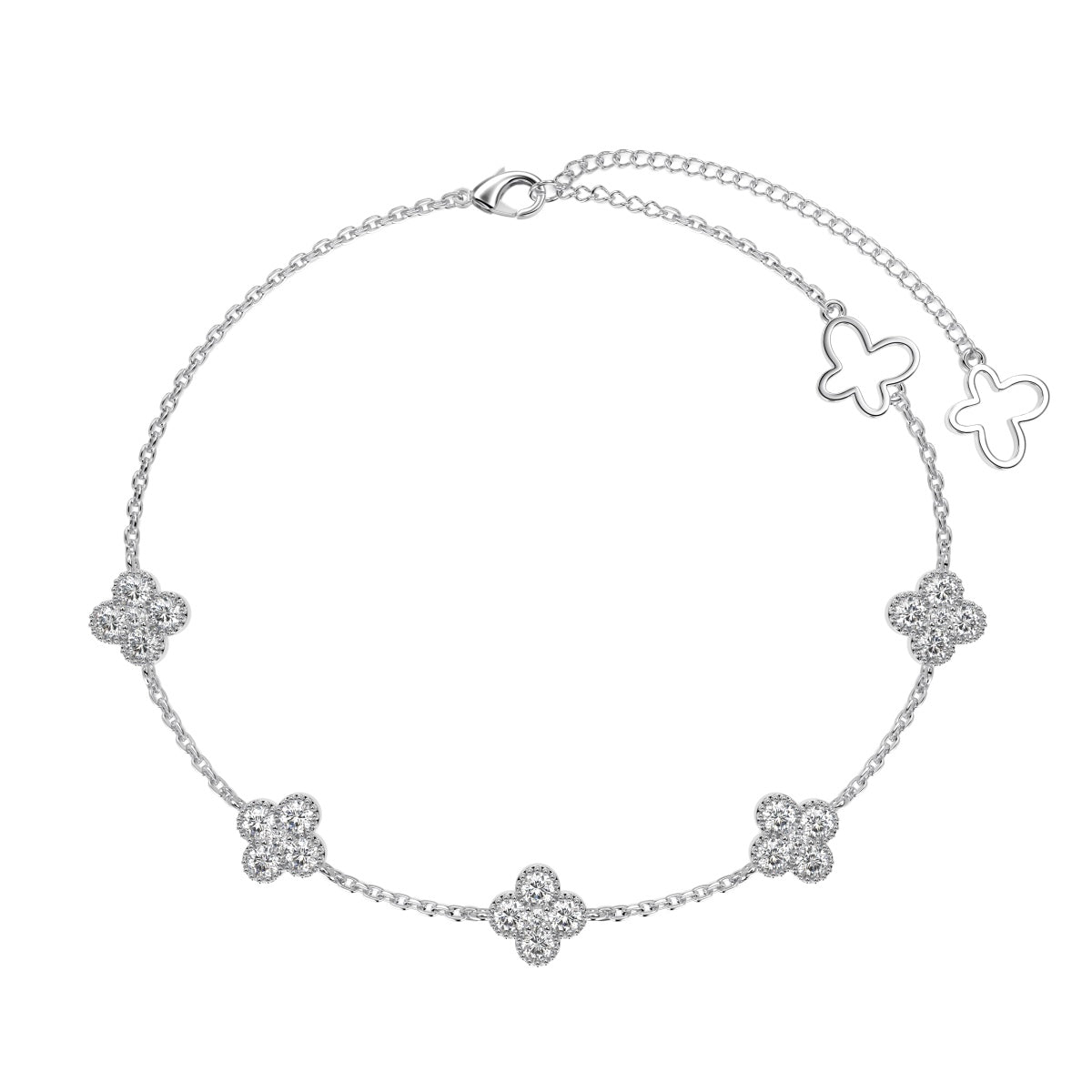 {
  "Shinejoy Jewelry": "シャインジョイ・ジュエリー",
  "Four-Leaf Clover Hollow Butterfly Bracelet": "四つ葉のクローバー透かし彫りバタフライ・ブレスレット"
}